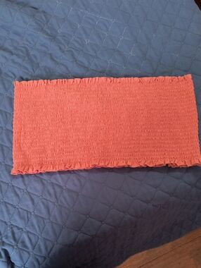 Zenana Outfitters Smocked Tube Top in Coral